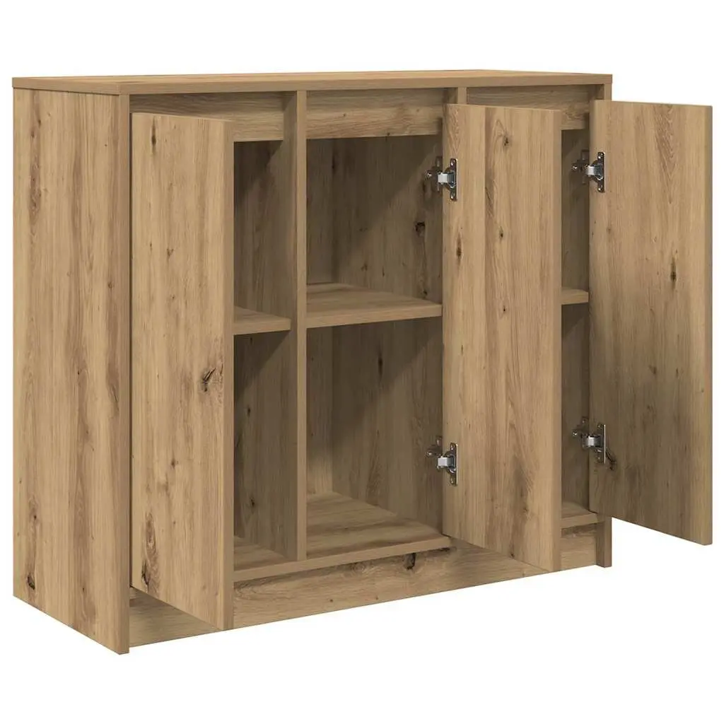 Sideboard Buffet Cabinet Engineered Wood 85x34x76cm Brown Artisan Oak