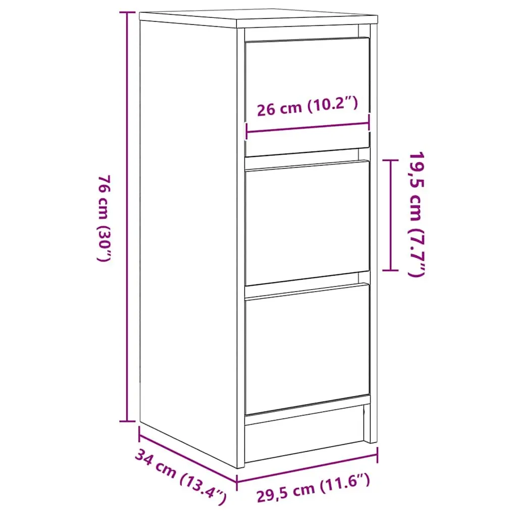 White Sideboard Storage Cabinet Engineered Wood Buffet Kitchen Dining Room
