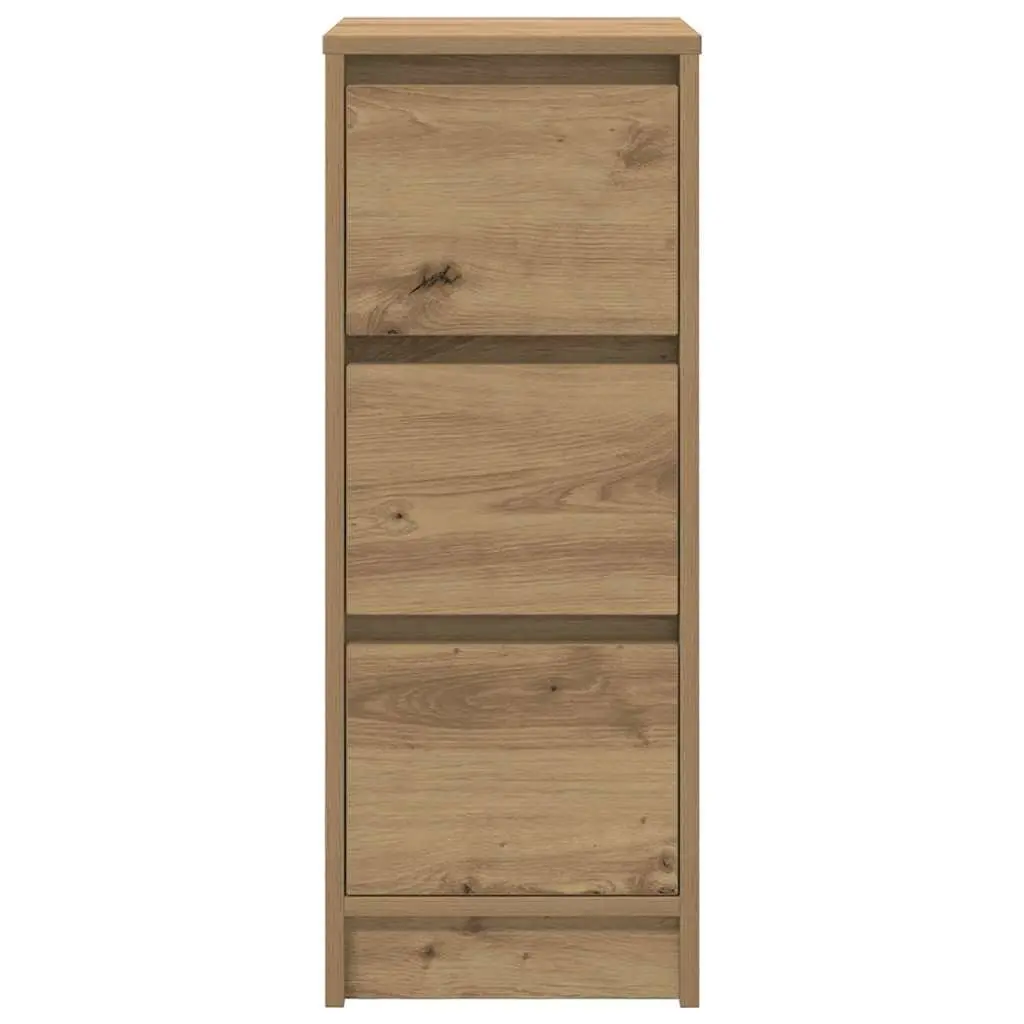 Engineered Wood Sideboard Storage Cabinet Brown Multi Room Use 29.5x34x76cm