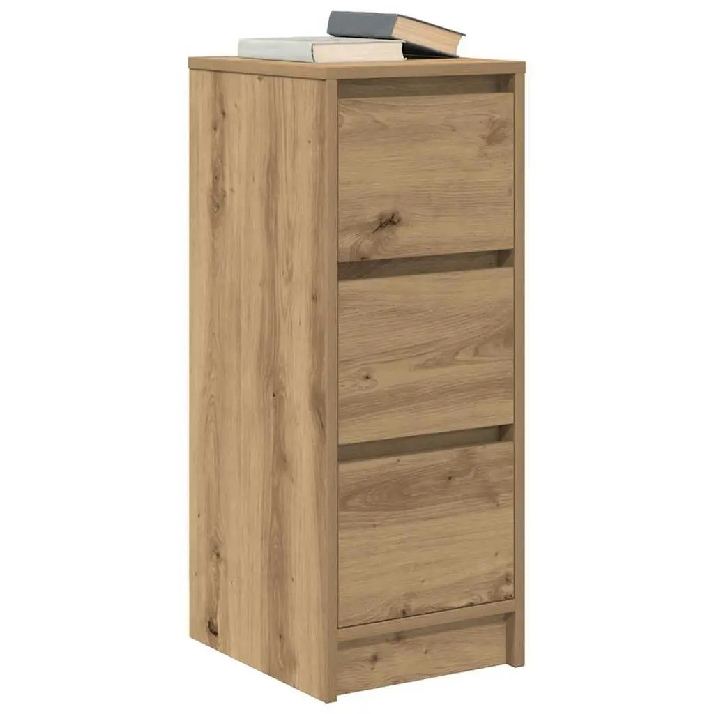 Engineered Wood Sideboard Storage Cabinet Brown Multi Room Use 29.5x34x76cm