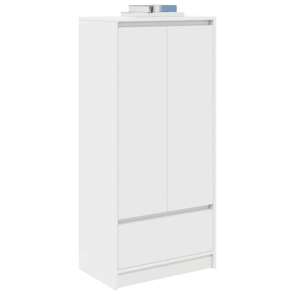 Storage Cabinet with Drawer White Engineered Wood Furniture Sideboard Buffet