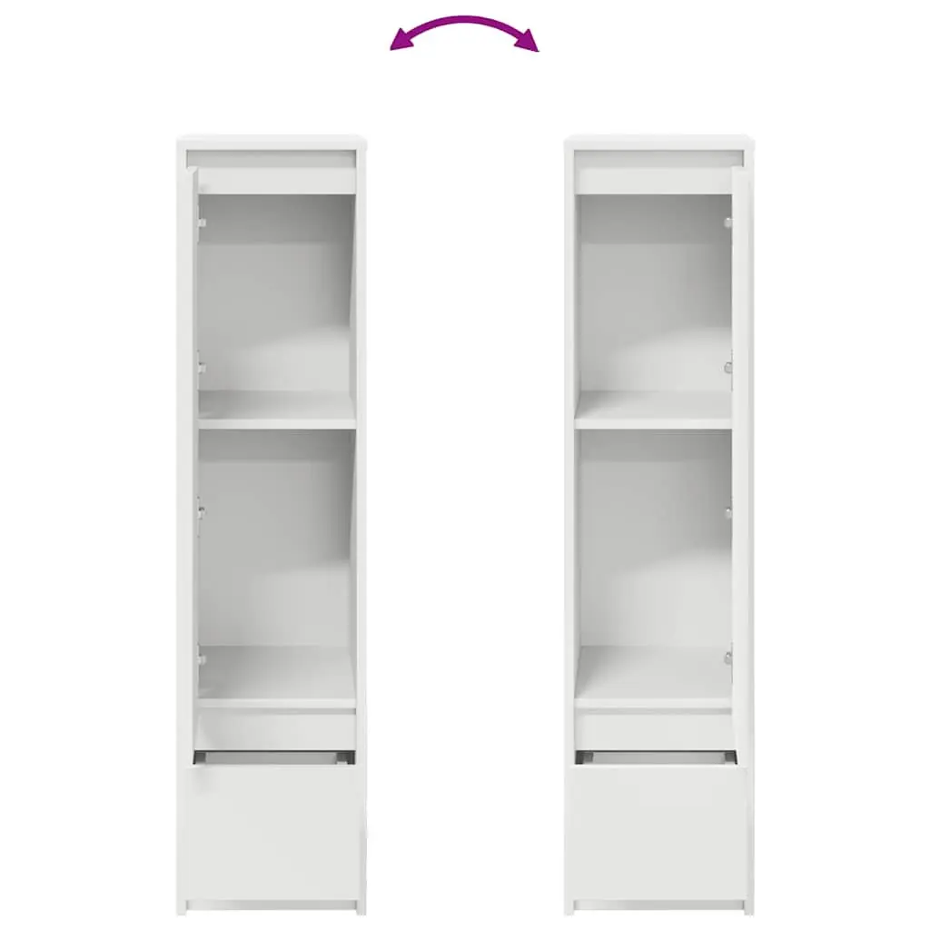 Highboard Storage Cabinet Engineered Wood White 295x34x1195cm Buffet for Dining Room