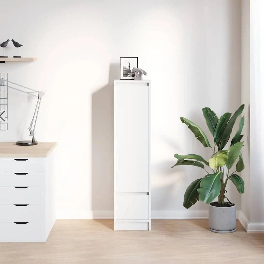 Highboard Storage Cabinet Engineered Wood White 295x34x1195cm Buffet for Dining Room