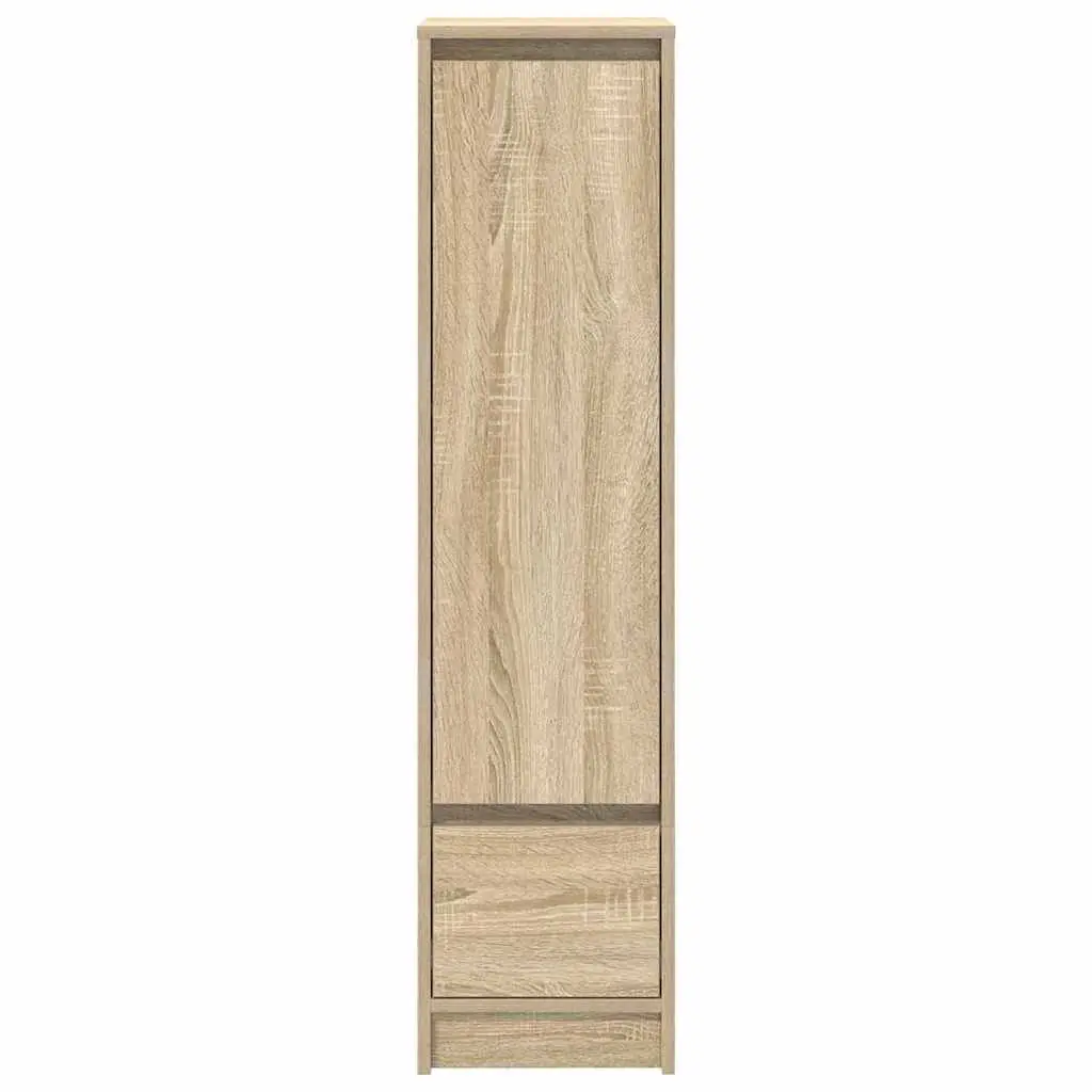Highboard Storage Cabinet Brown Engineered Wood Sideboard Buffet Furniture