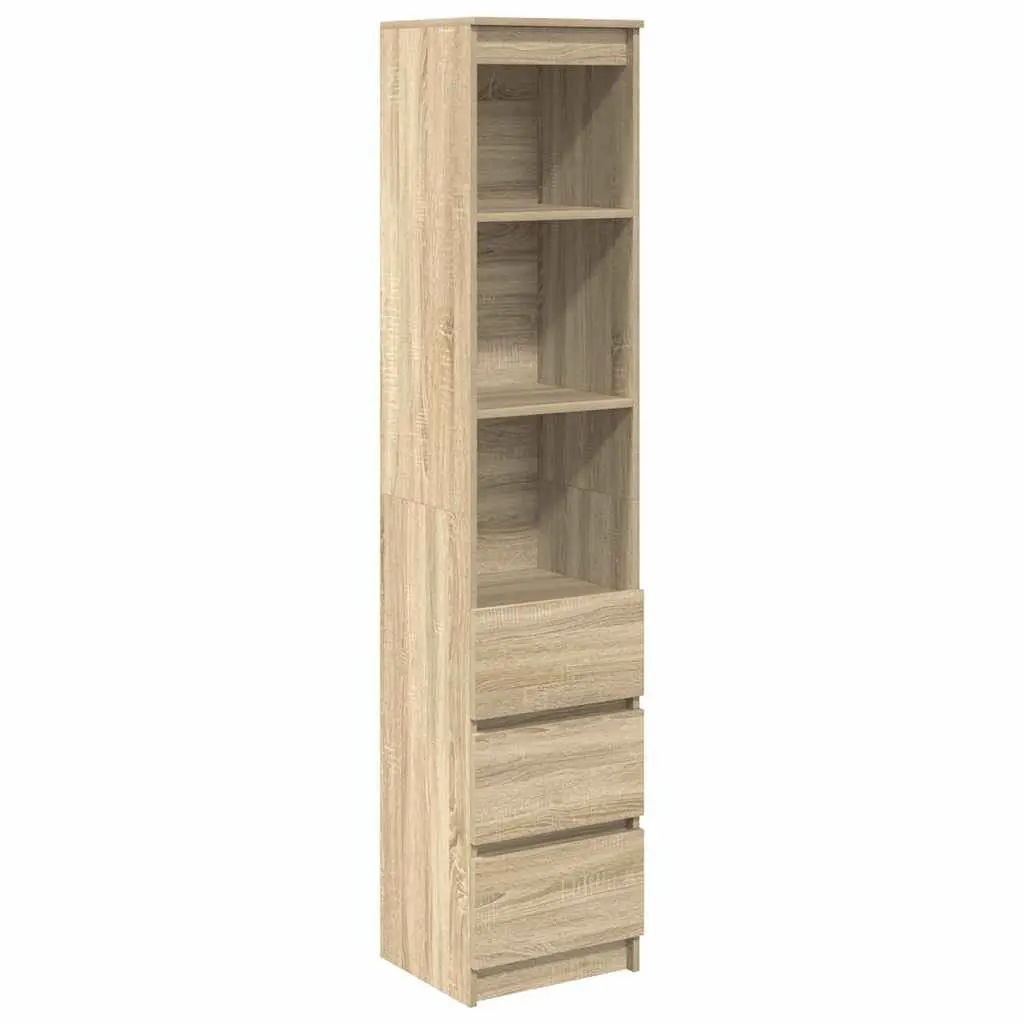 Storage Highboard Cabinet Engineered Wood Brown 180cm Sideboard Buffet for Dining Bedroom Kitchen Living Room
