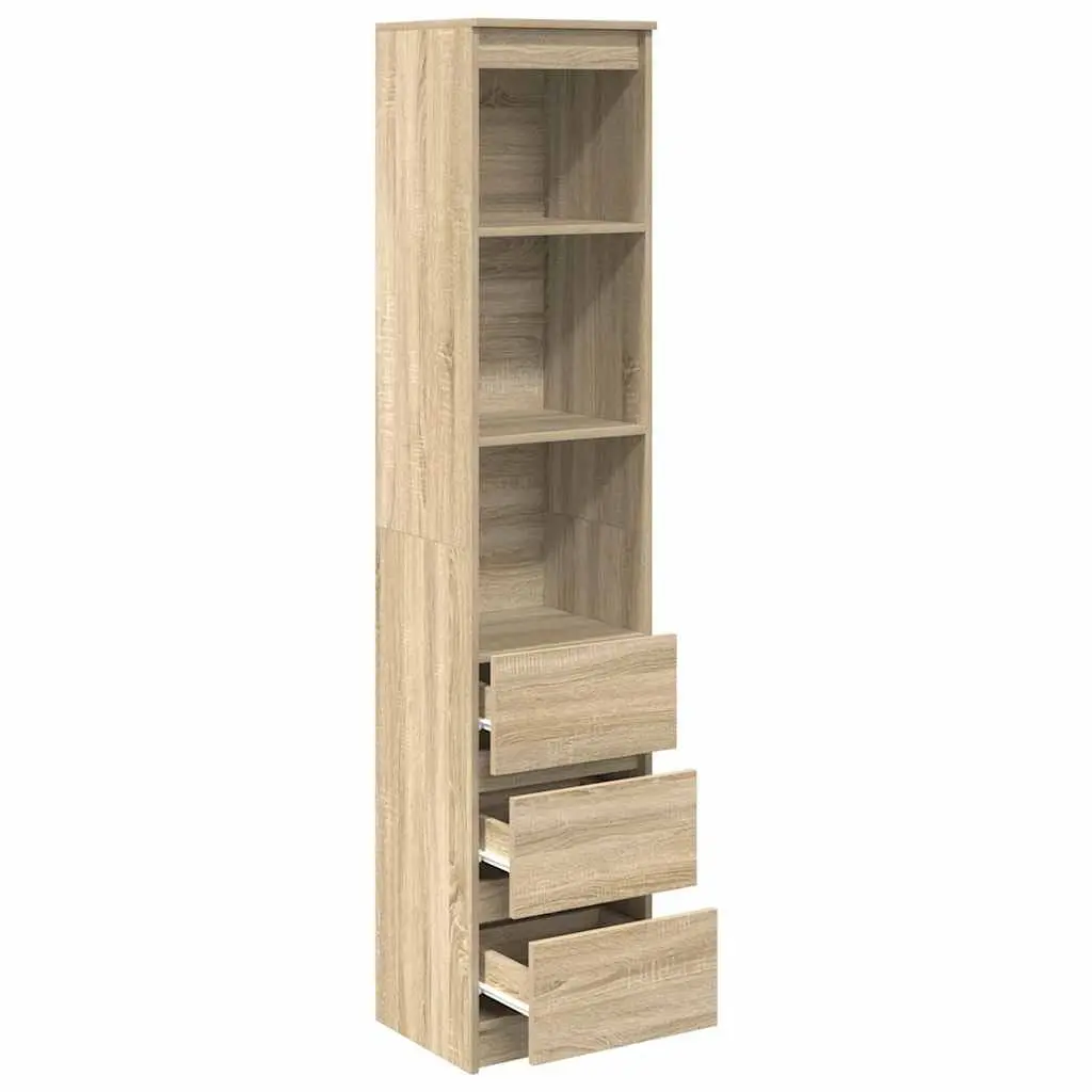Storage Highboard Cabinet Engineered Wood Brown 180cm Sideboard Buffet for Dining Bedroom Kitchen Living Room