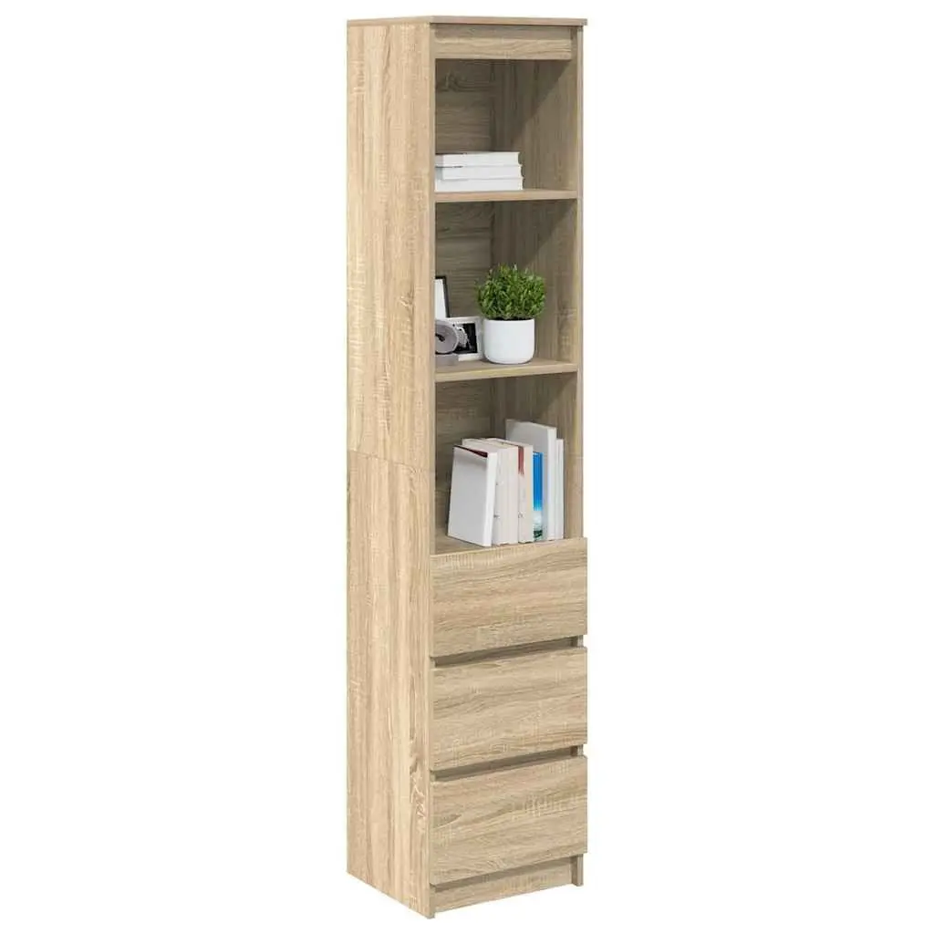 Storage Highboard Cabinet Engineered Wood Brown 180cm Sideboard Buffet for Dining Bedroom Kitchen Living Room