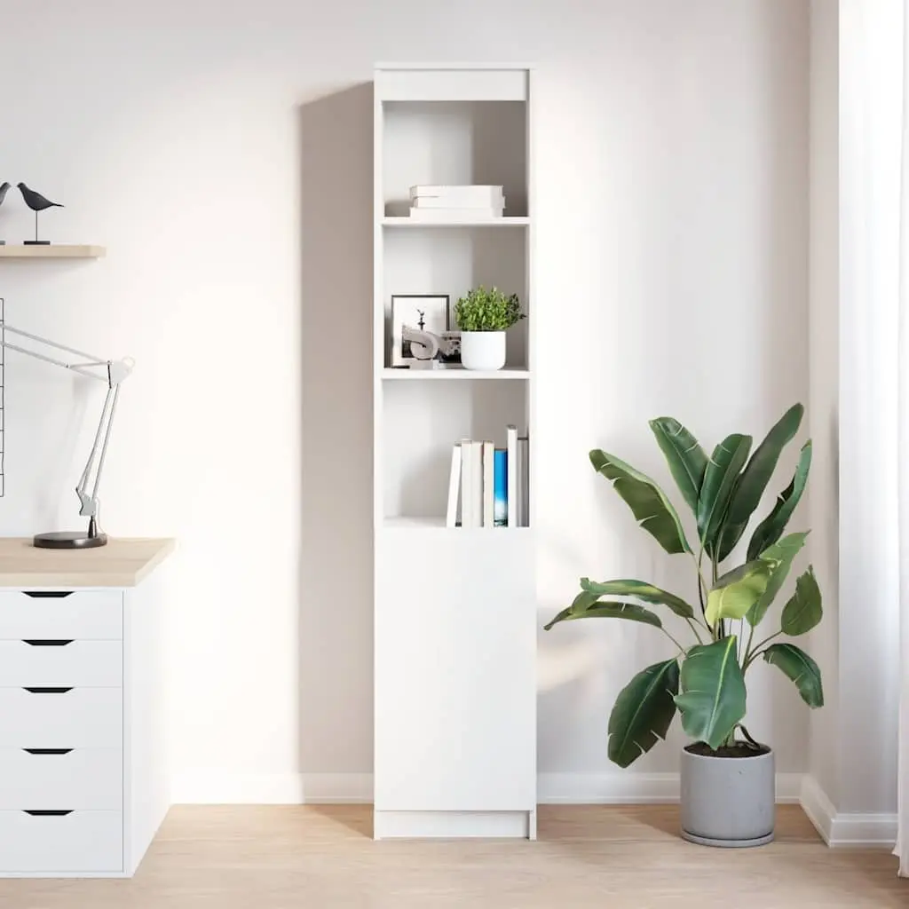 Highboard Storage Cabinet Engineered Wood White 375L x 35W x 180H cm Flexible Door Placement for Dining Room Kitchen Bedroom