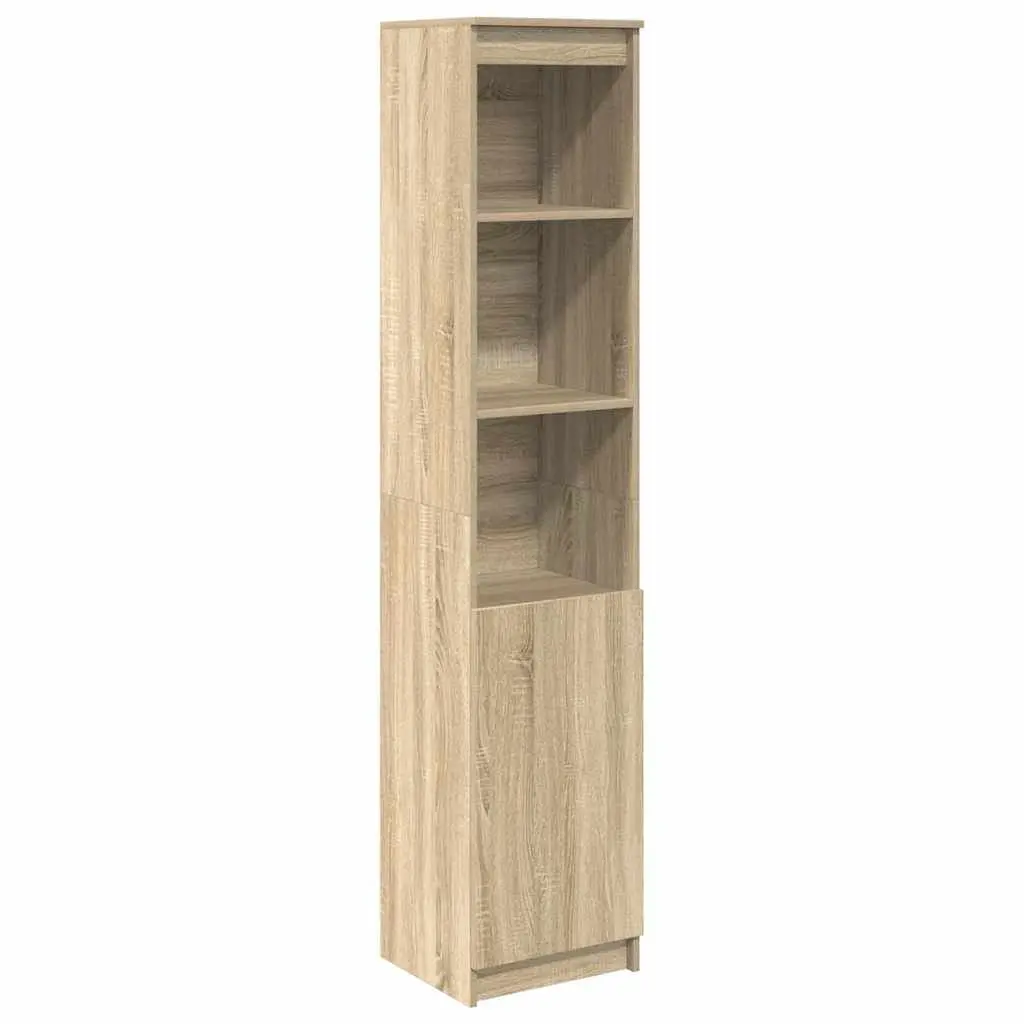 Highboard Buffet Cabinet Engineered Wood Brown 37.5x35x180cm Storage for Dining Room Bedroom Kitchen Living Space