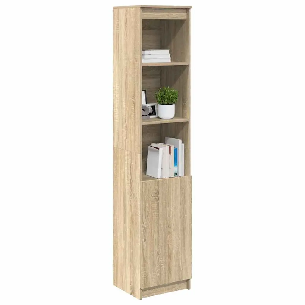 Highboard Buffet Cabinet Engineered Wood Brown 37.5x35x180cm Storage for Dining Room Bedroom Kitchen Living Space