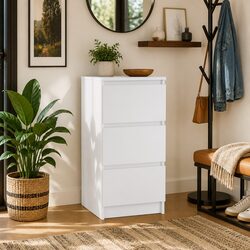 Practical Storage with White Sideboard 37.5x35x76cm