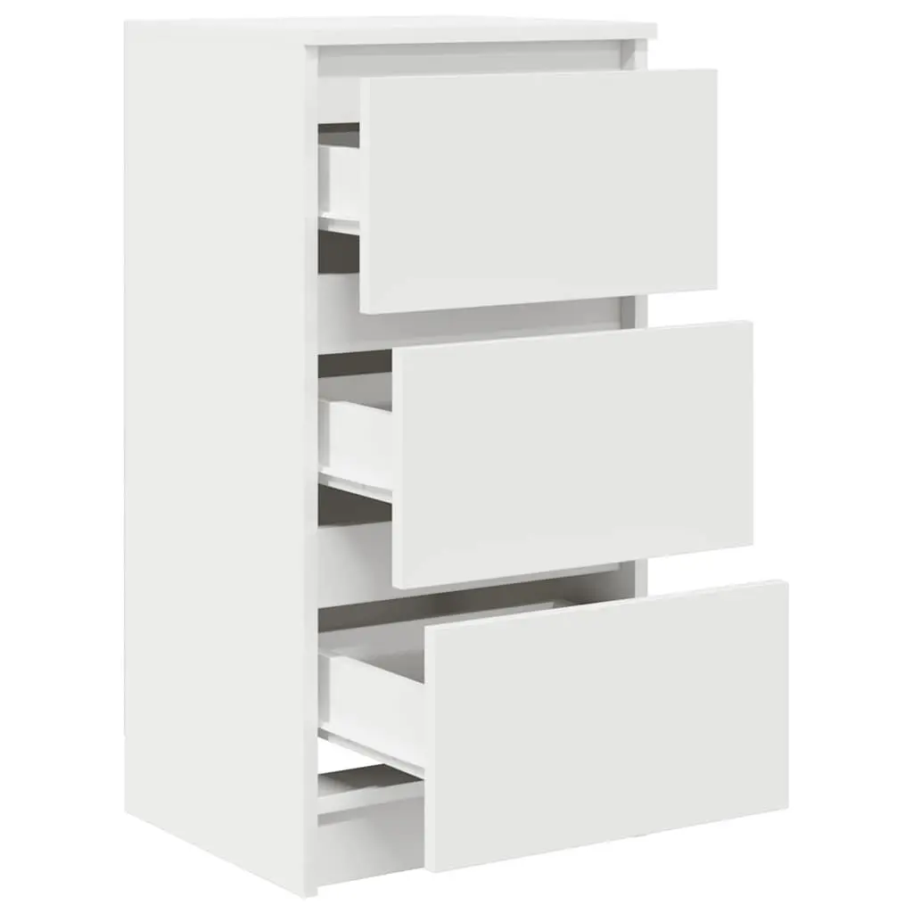 Sideboard Storage Cabinet Engineered Wood White 76cm Height 37.5cm Width 35cm Depth Buffet Furniture