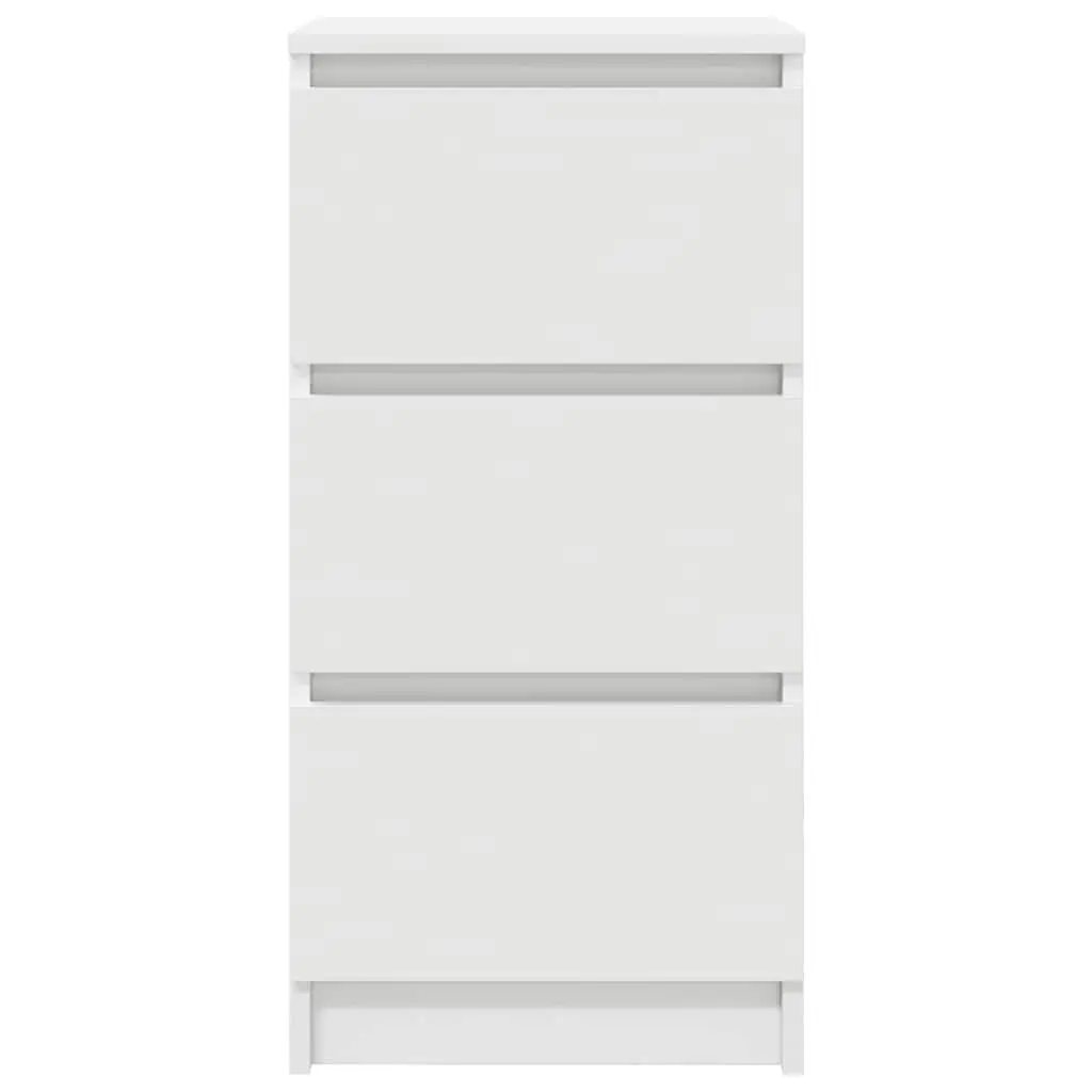 Sideboard Storage Cabinet Engineered Wood White 76cm Height 37.5cm Width 35cm Depth Buffet Furniture