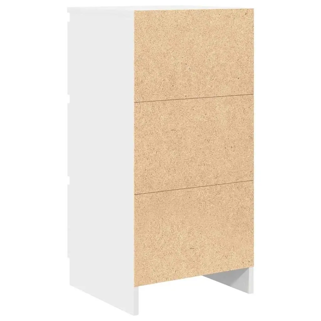 Sideboard Storage Cabinet Engineered Wood White 76cm Height 37.5cm Width 35cm Depth Buffet Furniture