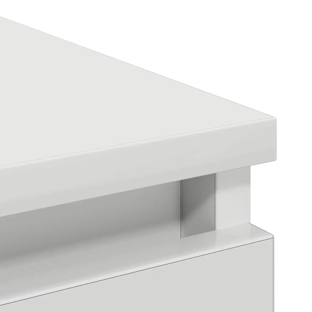 Sideboard Storage Cabinet Engineered Wood White 76cm Height 37.5cm Width 35cm Depth Buffet Furniture