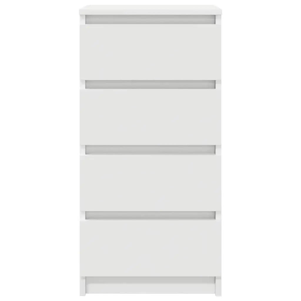 White Sideboard Storage Cabinet 37.5x35x76cm Engineered Wood Buffet Furniture
