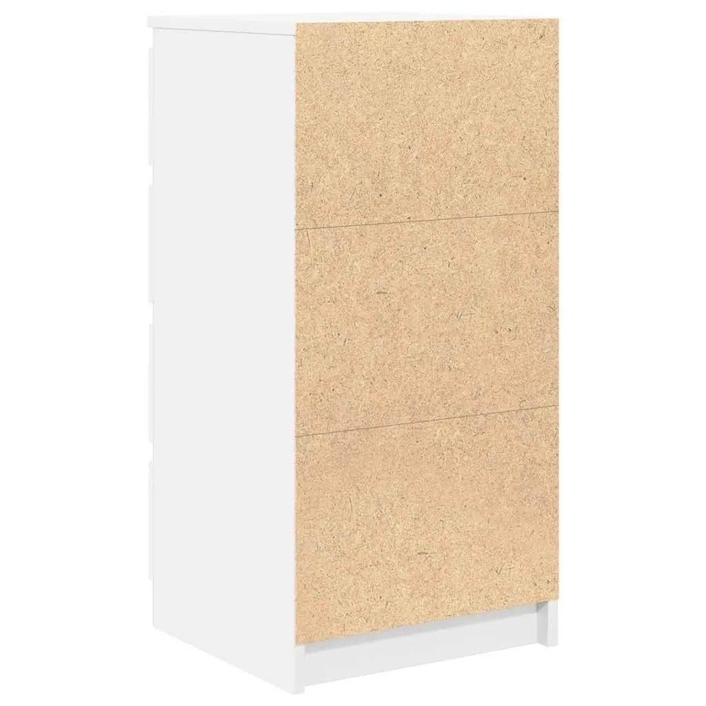 White Sideboard Storage Cabinet 37.5x35x76cm Engineered Wood Buffet Furniture