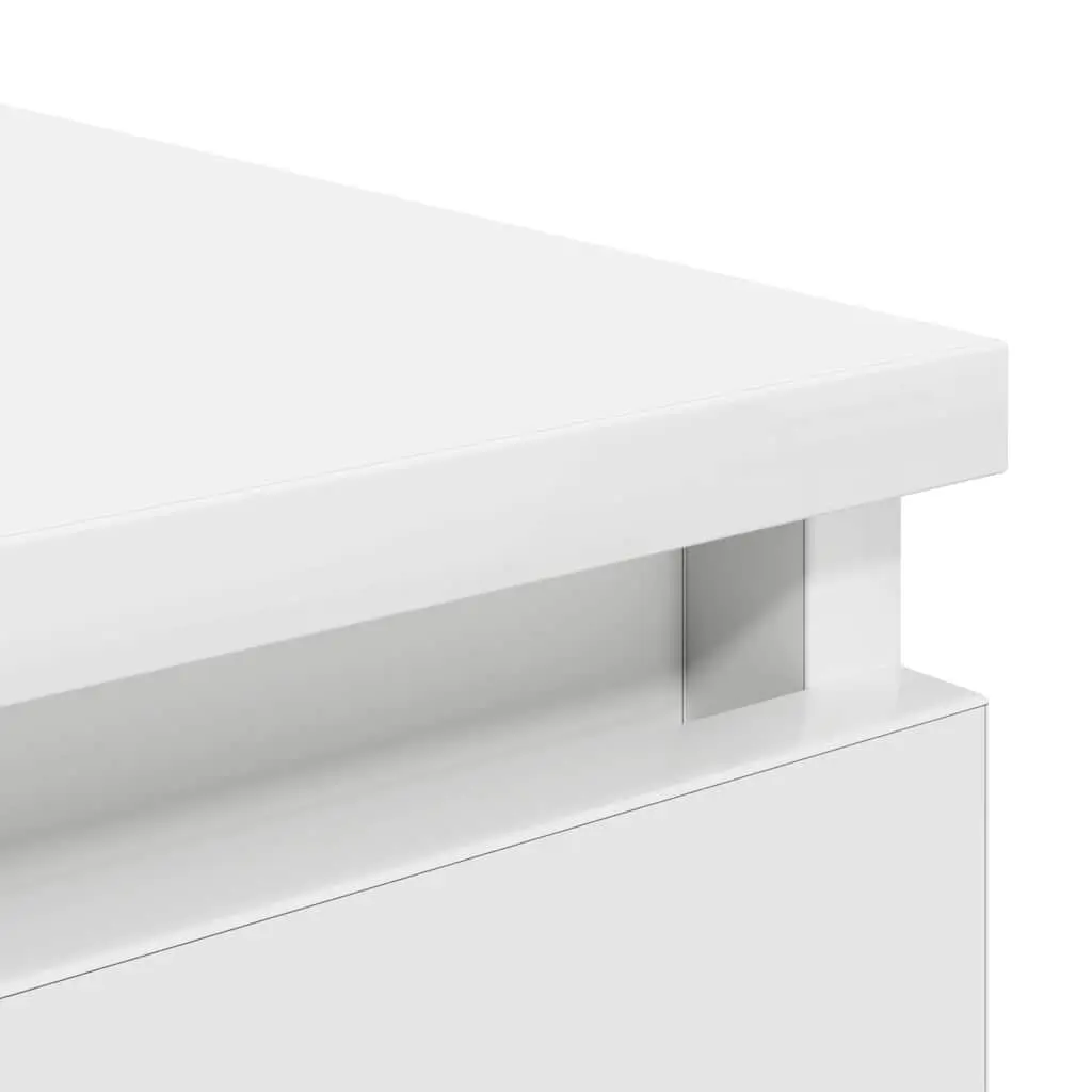 Storage Cabinet Sideboard Engineered Wood White With Drawers 375x35x99cm Furniture
