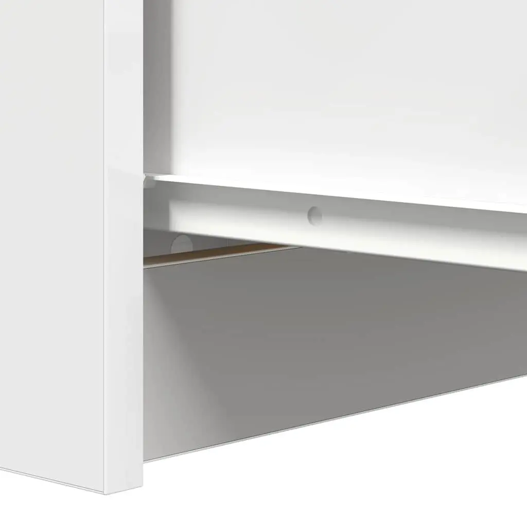 Storage Cabinet Sideboard Engineered Wood White With Drawers 375x35x99cm Furniture