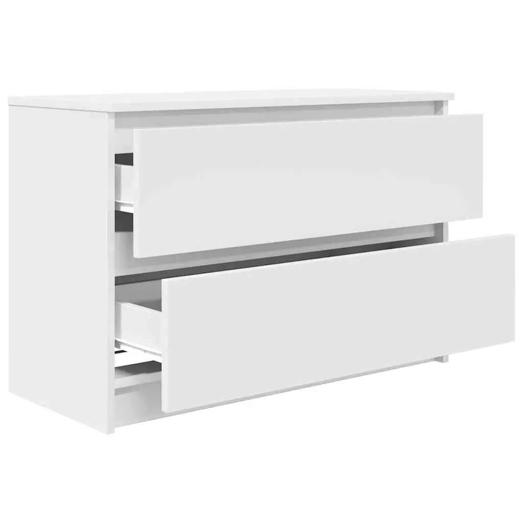 TV Cabinet Engineered Wood White 80 x 35 x 54 cm Storage Unit Living Room Bedroom Furniture