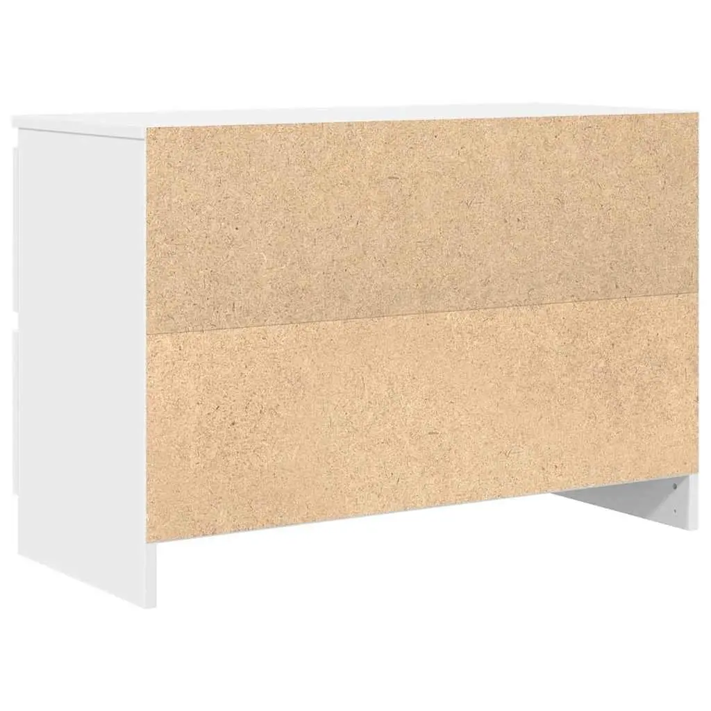 TV Cabinet Engineered Wood White 80 x 35 x 54 cm Storage Unit Living Room Bedroom Furniture