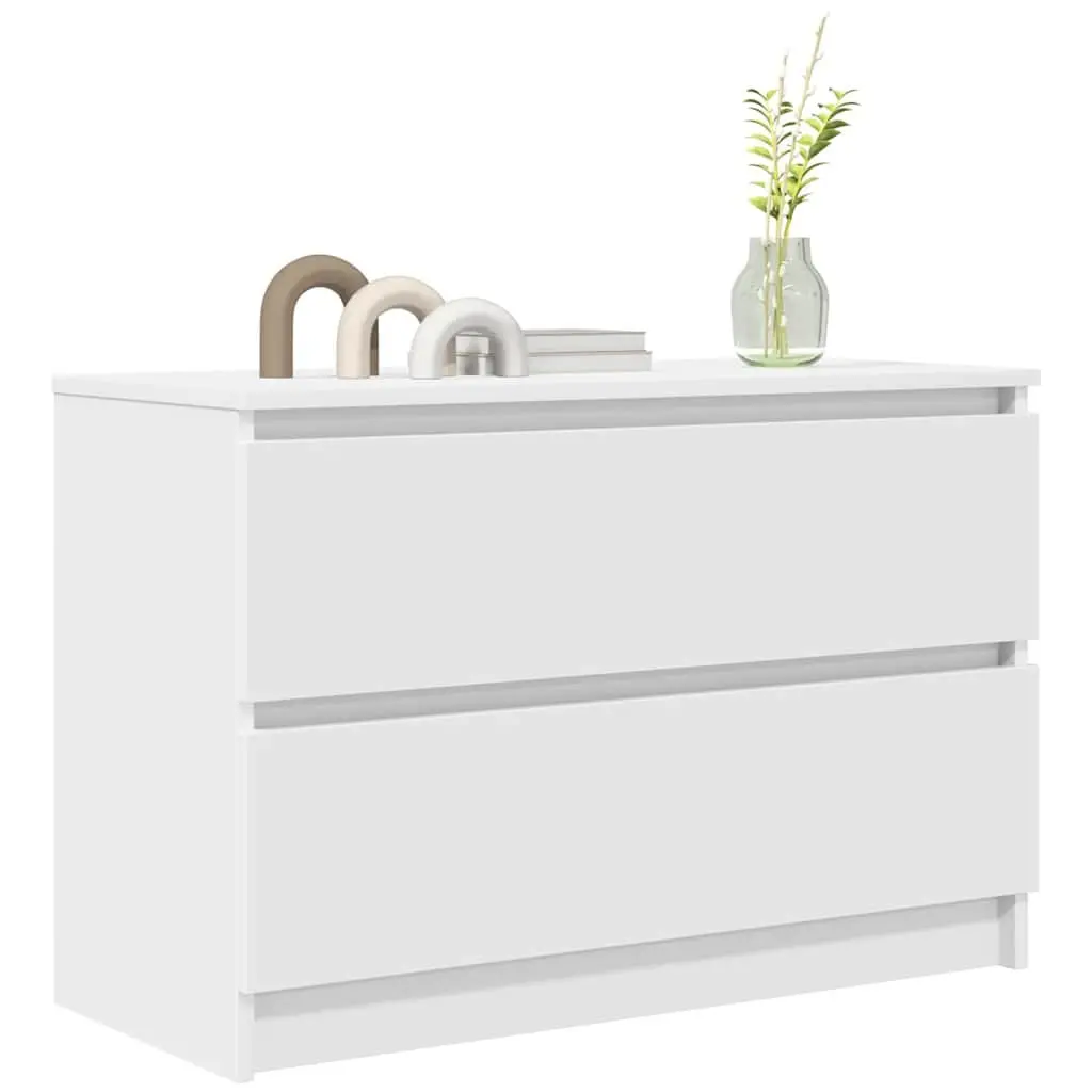 TV Cabinet Engineered Wood White 80 x 35 x 54 cm Storage Unit Living Room Bedroom Furniture