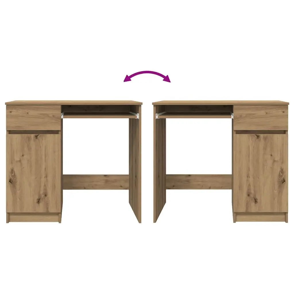 Office Desk for Home Use in Brown Engineered Wood