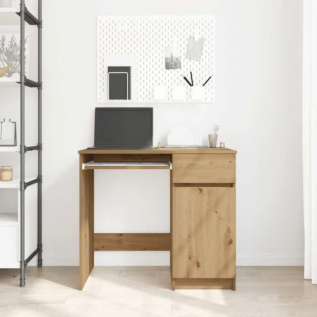Office Desk for Home Use in Brown Engineered Wood
