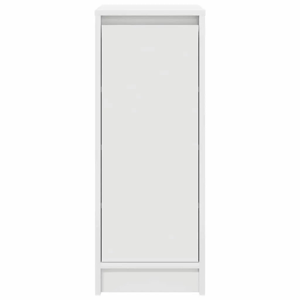 Shoe Cabinet Organiser Engineered Wood 29.5 x 34 x 76 cm White Cupboard with Doors