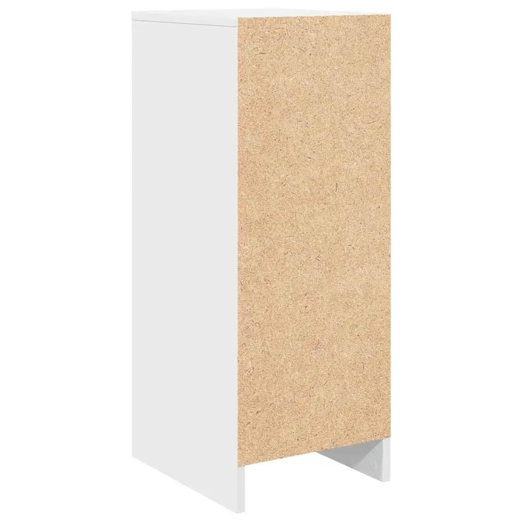 Shoe Cabinet Organiser Engineered Wood 29.5 x 34 x 76 cm White Cupboard with Doors