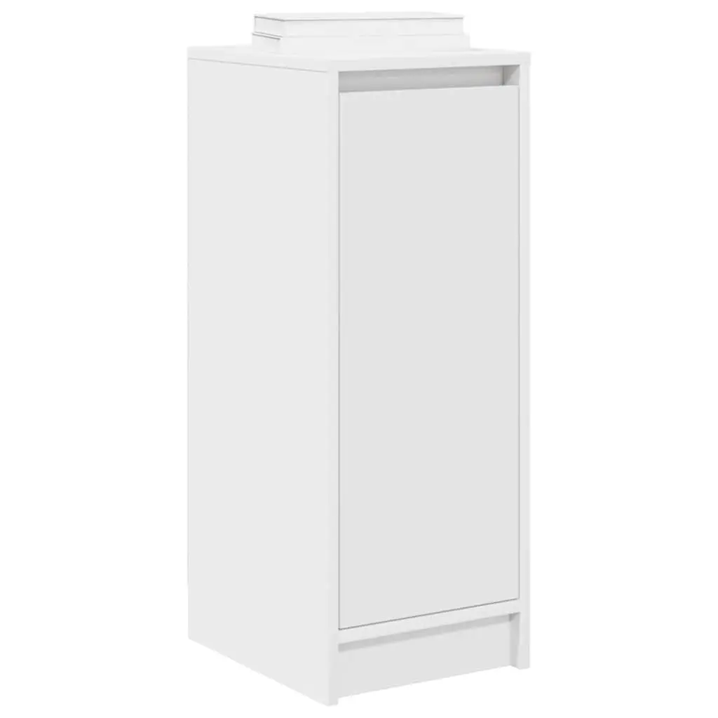 Shoe Cabinet Organiser Engineered Wood 29.5 x 34 x 76 cm White Cupboard with Doors