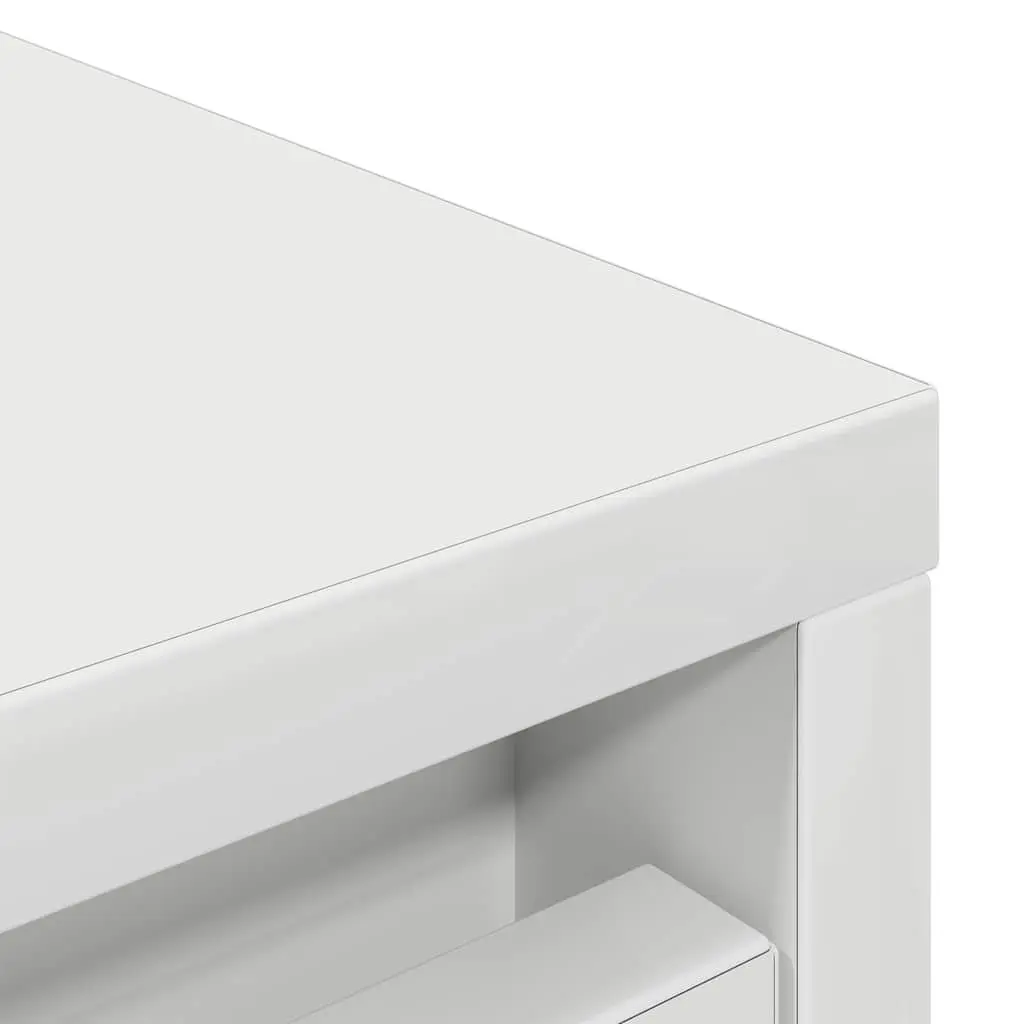 Shoe Cabinet White Storage Organiser Engineered Wood 57x34x76cm Doors