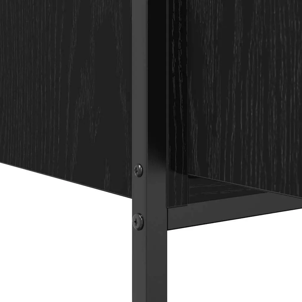 Bathroom Vanity Cabinet Engineered Wood 60cm Black Storage Sink Unit