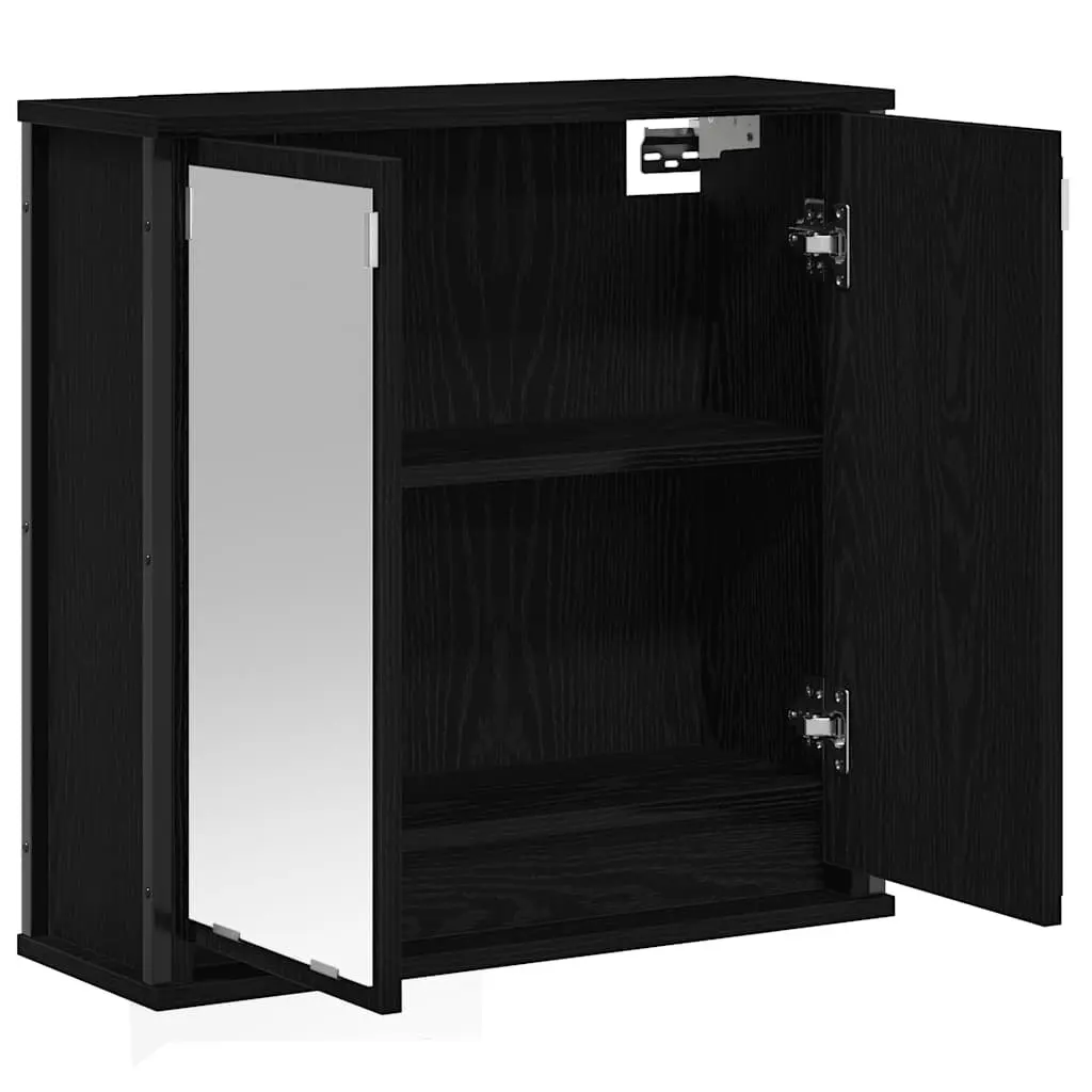 Black Oak Cabinet for Bathroom Organization