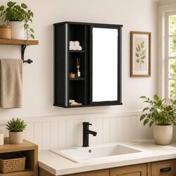 Practical Wall-Mounted Cabinet with Mirror for Bathrooms
