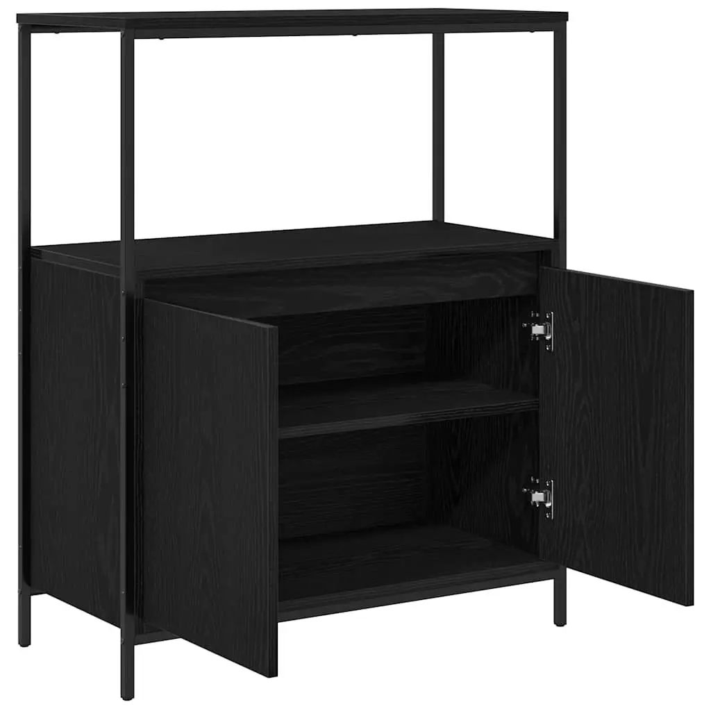 Bathroom Vanity Cabinet Engineered Wood 76.5 x 35 x 95 cm Black Oak