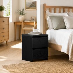 Versatile Black Oak Nightstand for Any Room