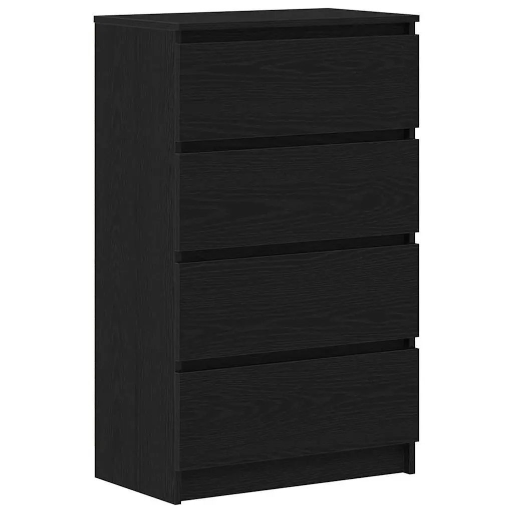 Sideboard Engineered Wood 60x35x98.5cm Black Oak Cabinet Storage Buffet