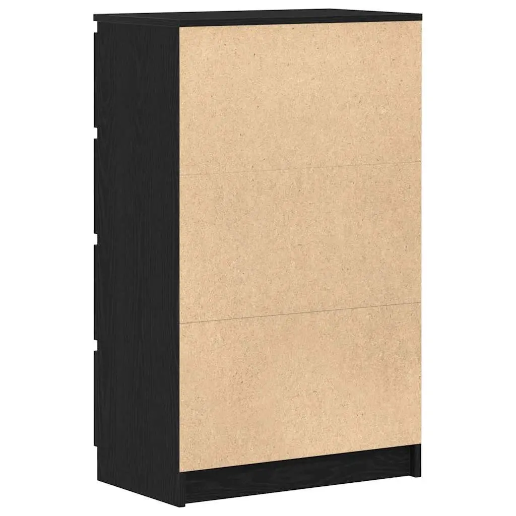 Sideboard Engineered Wood 60x35x98.5cm Black Oak Cabinet Storage Buffet