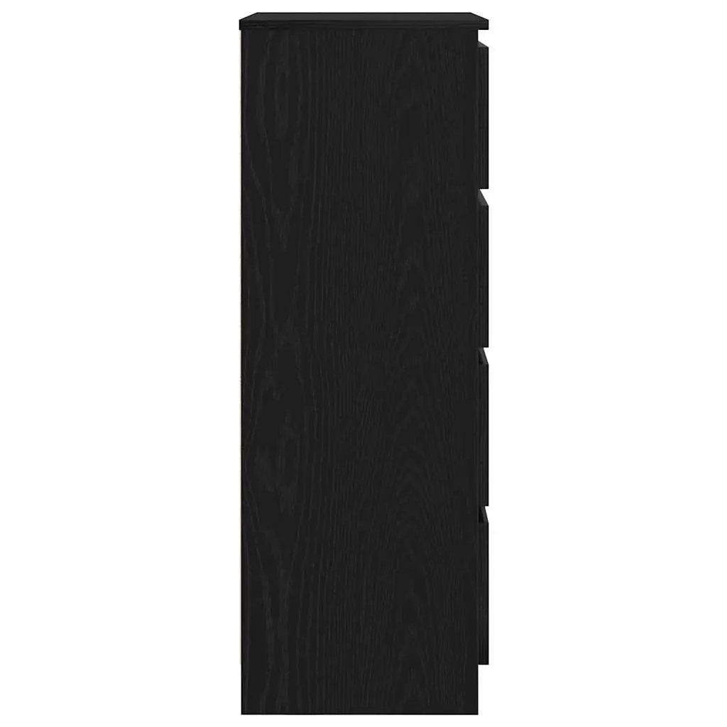 Sideboard Engineered Wood 60x35x98.5cm Black Oak Cabinet Storage Buffet