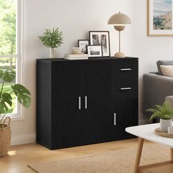 Practical Black Oak Sideboard for Daily Use