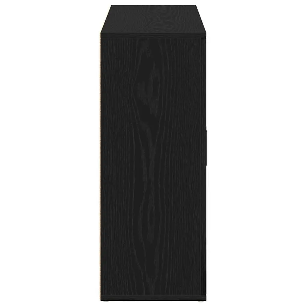 Sideboard Black Oak 91x29.5x75 cm Storage Cabinet Cupboard Furniture