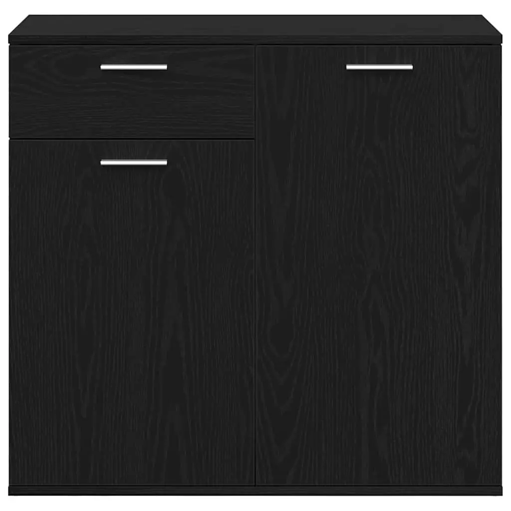 Sideboard Engineered Wood Black 80x36x75cm Storage Cabinet Buffet