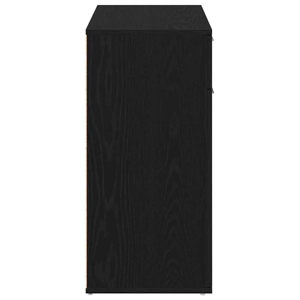 Sideboard Engineered Wood Black 80x36x75cm Storage Cabinet Buffet