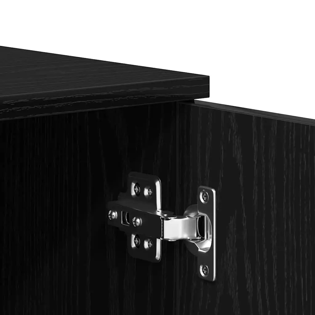 Sideboard Engineered Wood Black 80x36x75cm Storage Cabinet Buffet