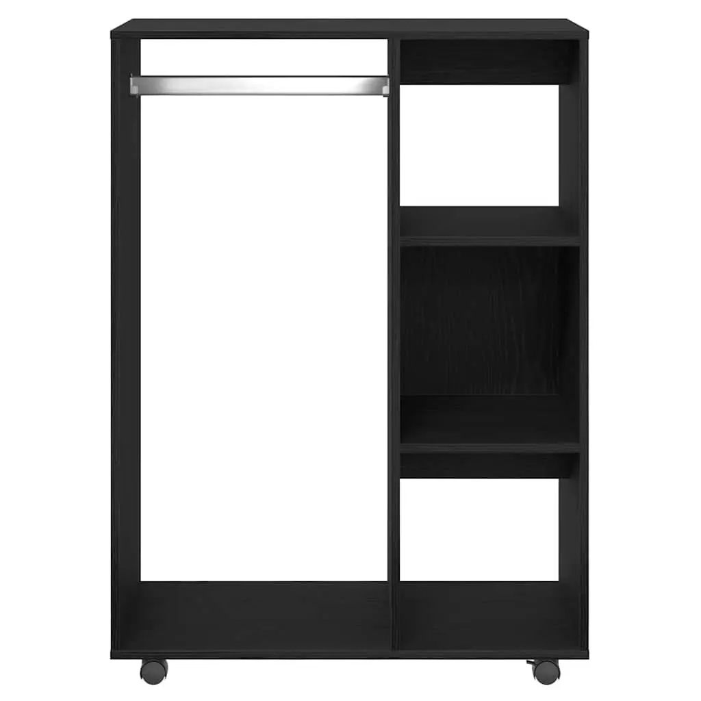 Wardrobe Black Oak 80x40x110 cm Engineered Wood Storage Cabinet Cupboard