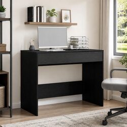 Perfect Desk for Home Use: Black Oak with 2 Drawers
