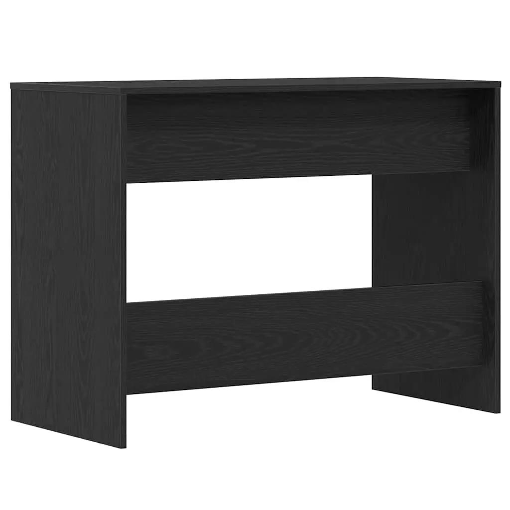 Office Desk Engineered Wood Black 101x50x76.5cm with 2 Drawers for Workspace Storage