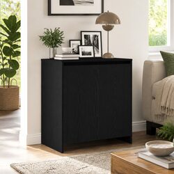 Versatile Black Oak Sideboard for Home 70x41x75cm