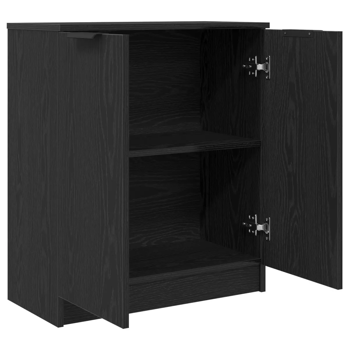 Sideboard Engineered Wood 60x30x70cm Black Modern Storage Cabinet Living Dining Room